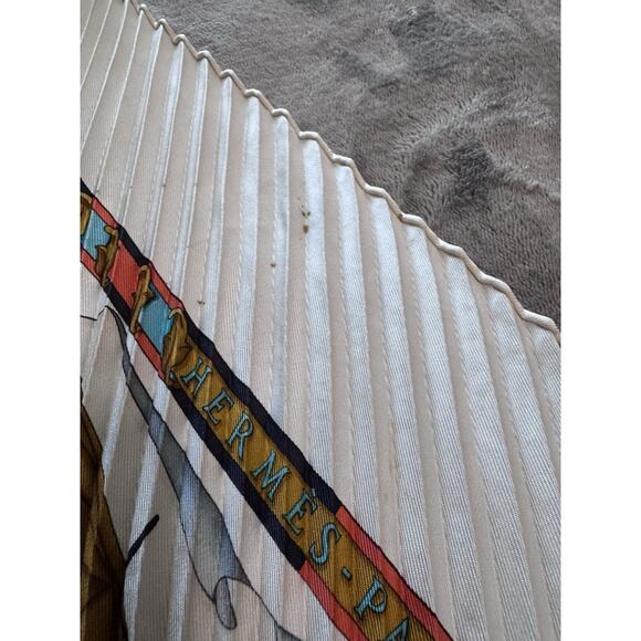 Hermes Plisse Silk Scarf "Cosmogonie Astrale" Aviation & Space Theme 100% Silk - Picture 5 of 8